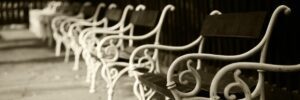 Benches in park