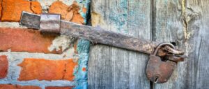 Lock on door