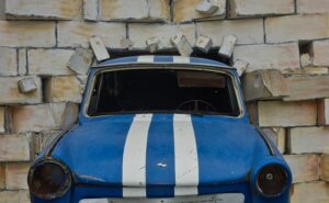 Automobile in wall